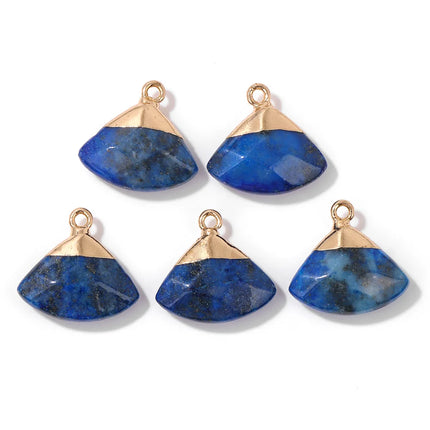 Blue Lapis Lazuli Pendant Gems Cross Hand Oval Shape Natural Stone Lapis Lazuli Charms for Jewelry Making Necklace DIY Bracelet