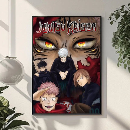 J-Jujutsu K-Kaisen Anime Poster Perfect Sticker Self Adhesive Wall Art Designed for Home Office Dining Spaces