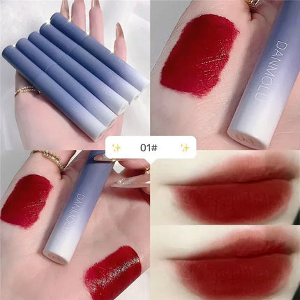 Lipstick Set 5 Colors Matte Long Lasting Waterproof Non-Stick Cup Lip Glaze Not Easy To Fade Red Lips Lip Tint Cosmetic Makeup