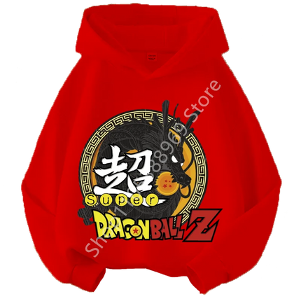 2026 Dragon Ball Chibi Characters Kids Hoodie 100-160 Size 3-12 Years Boys Casual Sporty Children's Sweatshirt