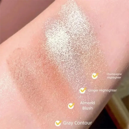 Pearl Matte Waterproof Eye Shadow Palette Blush Glitter Highlighter All In One Embossed Angel Face Contour Makeup Collection