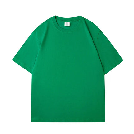 WAVLATII New Women Solid Cotton T Shirts Female Dark Green Oversized Casual Soft Tees Unisex Short Sleeve Summer Tops
