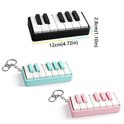 3D Printed Piano Stress Clicker Keychain Novelty 12-key Press Piano Keyboard Clicker Plastic Click Sound Effect
