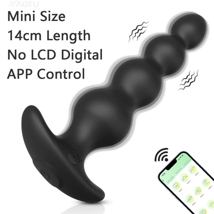Anal Beads Butt Plug Anal Balls for Women G-Spot Vagina Vibrator Female Masturbation with LED Digital Screen Sex Toy for Women