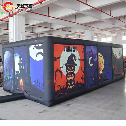 Fast Shipping 6x3m Custom Made Giant Inflatable Maze labyrinth Arena Halloween Haunt House Sport Game with Blower for Sale