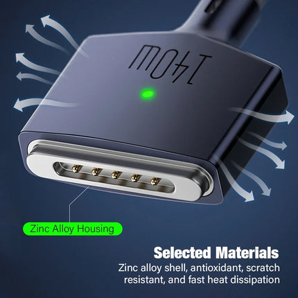 PD 140W Type-C To Magsafe 3 Fast Charge Cable for MacBook Pro 2023(M2,14/16‘’),MacBook Air 2022(M2),MacBook Pro 2021(M1,14/16‘’)