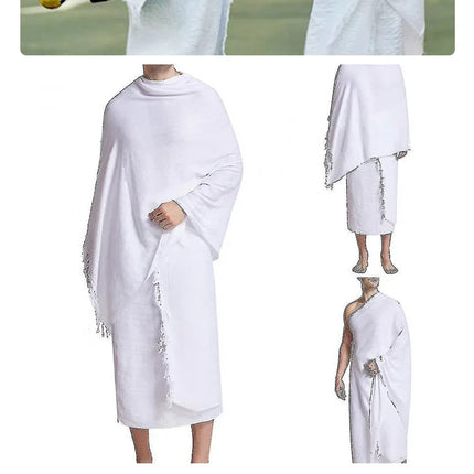 Ihram Hajjtowe Pilgrimage Towel Cross-Border Longli Saudi Arabia Muslim Hajj Headscarf Unisex Summer Winter Spring Autumn