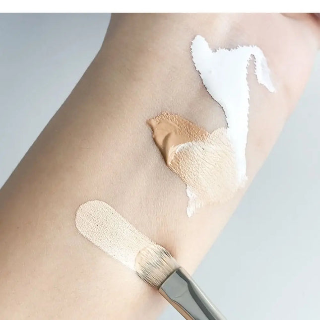 Natural Finish White Liquid Foundation Buildable Coverage Safe Pure White Toner Waterproof Base Makeup Carnival Costume Makeup