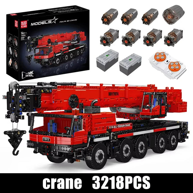 NEW 3218Pcs Technical City Engineering LTM1110 Mobile Building Blocks Crane Remote Control Truck Toys for Adults Kids Gifts