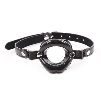 Silicone O Lips Open Mouth Gag Ball PU Leather Strap Bondage Slave Bdsm Gag Sex Toys For Women Adult Game
