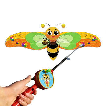 35cm Fishing Rod Kite Toys For Kids Vivid Butterfly Swallow Parrot Easy To Fly Goldfish Kites Garden Decor Ornament