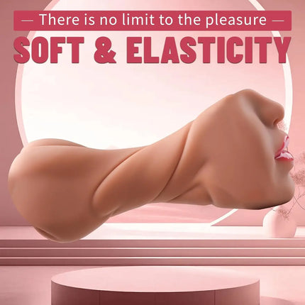 3D Realistic Simulation Light Beige Texture Male Masturbator Adult Products for Men Portable Vaginal Sex Toys Male Sex Toys 18+