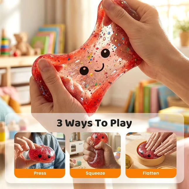 Glitter Dumpling Squishies Toys Pressure Ball Slow Rebound Soft Pinch Decompression Office Home Decor Gifts