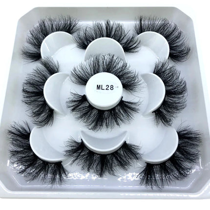 New 5 pairs 8-25mm natural 3D false eyelashes fake lashes makeup kit Mink Lashes extension mink eyelashes maquiagem