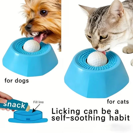 Best-selling new pet food puzzle toy fun licking slow feeder dog bowl non-slip spherical dog licker universal for cats and dogs