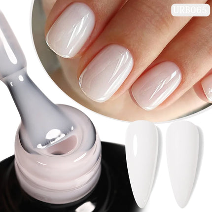 UR SUGAR 7ml Pink Nude Natural Rubber Base Gel Nail Polish Semi Permanent Chrome Sequins Soak Off Construction UV Gel Varnish
