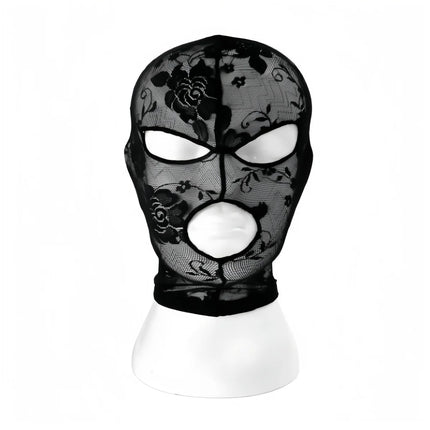 Bdsm Bondage Full Head Black Lace Pattern Mask Sex Toys Cosplay Unisex Sexy Head Mask Elastic Flirt Erotic SM Headgear Sex Shop