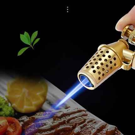 JOBON Multi-function Strong Gun Lighter Windproof Blue Flame One-touch Lock Fire Retro Appearance Design Cigar Lighter