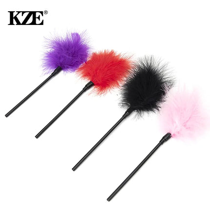 Sex Feather Tickle With Different Colors Bondage Restraint Riding Crop Flogger For Women And Couple Adult Sex Toys