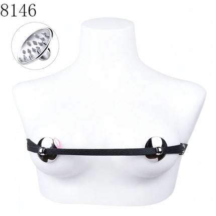 QKKQ Stainless Steel Chest Clamp Breast Bondage Nipples Pleasure Wearable Erotic Bra Nipple Stimulation For Women Sexy Tools