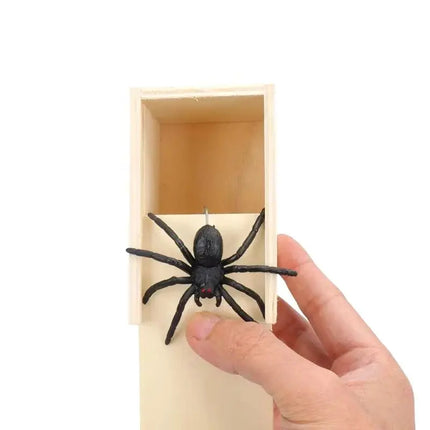 Trick Spider Funny Scare Box - Wooden Hidden Box Quality Prank Toy Fun Game Prank Trick for Friend Office Toys