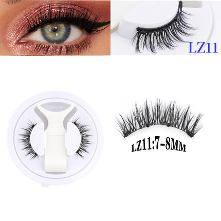 3D Fluffy Mink Magnetic Lashes Kit - 1 Pair Winged Anime Natural False Eyelash Extension No Glue Needed Magnet Band Makeup Tool