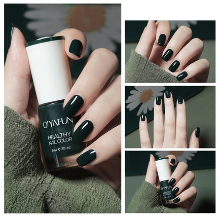 40 Colors Nail Polish Quick Dry No-bake Lasting Water-based Tearable Manicure Not Easy To Fade Semi-permanent Varnish Nail Art