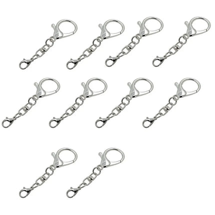 10Pcs 360 Rotate Spring Snap Keychain Multi Styles Star Heart Star Shaped Clasp Open Jump Ring Spring Snap Keyring Pendant