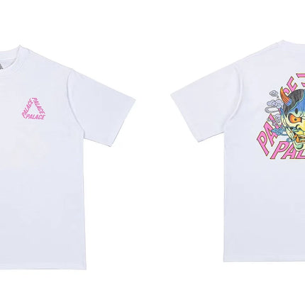 PALACE European and American trendy brand triangle print high-quality men's and women's casual pure cotton short sleeved T-shirt