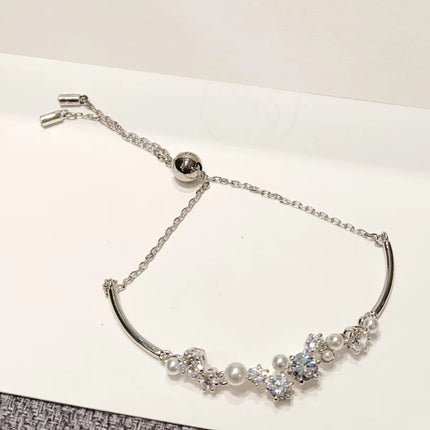 Original Heart Necklace 2025 Women's High Jewelry Set Luxury Pearl Necklace Earrings Ring Bracelet Suitable for Wedding Gifts