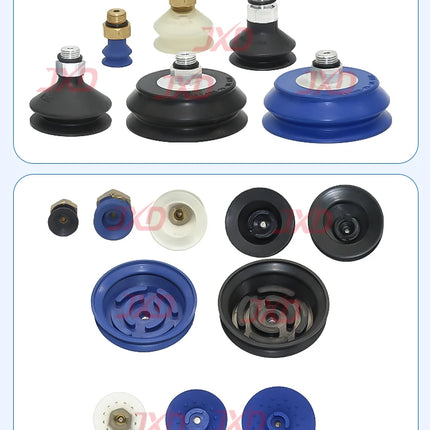 JXD Vacuum Suction Cup for Industrial Manipulator: VASB-30-1/8, Silicone Suction Nozzle VAS-15-1/8, Metal Fitting Suction Cup