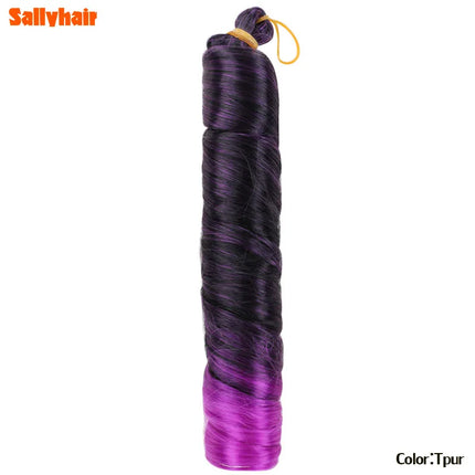 Synthetic 18inch French Curls Braiding Hair Crochet Braids 45cm Ombre Braiding Hair Curls 150g Pre Stretched Extensions Bulk