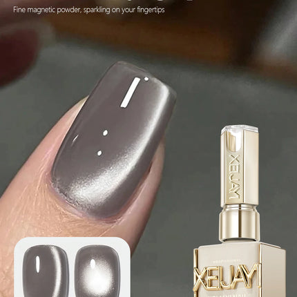 6pcs 15ml Luxury Coffee Cat's Eye Nail Gel Polish Set with Soak Off UV LED Cat Eye Gel Polish Manicure Nail Art Gift Kit
