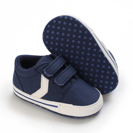 Newborn Baby Boys Girls Classic Sports Sneakers Canvas First Walkers Soft Sole Anti-Slip Comfortable Infant Toddler Shoes