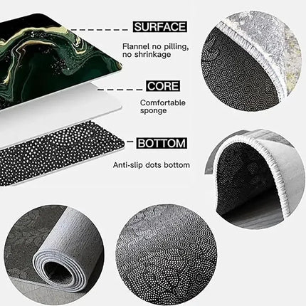 VIKAMA 1PC  Living Room Sofa Coffee Table Cushion Bedroom Bed Blanket Home Decor Moroccan Crystal Velvet Carpet Large Area