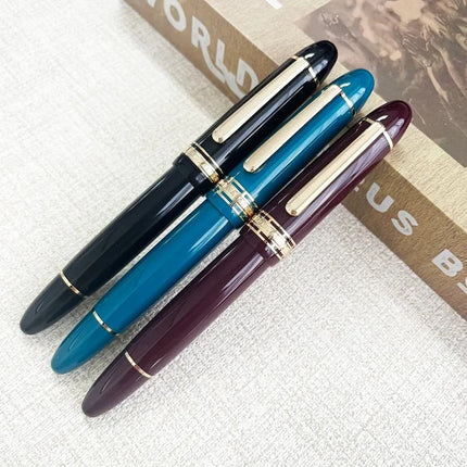 Wing Sung 630 Brief Fountain Pen Iraurita Nib 0.5~0.7mm Nib Piston Resin Gold Clip Pen Stationery Business Gifts Writing