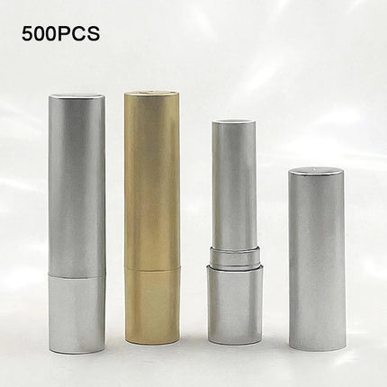 500PCS Empty Plastic Frosted Lipstick Tube Refillable Round Lip Balm Tube DIY Homemade Lip Balm Storage Container Cosmetic Packa
