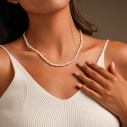 Hengsheng 4-5mm Baroque Freshwater Pearl Necklaces 38cm 45cm 50cm 925sterling Silver Necklaces Jewelry Gift 2026 New Arrivals