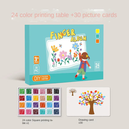 Creativity Finger Painting Set for Kids Drawing Coloring Books Montessori Learning Education Doodle Book Handmade Drawing Toys