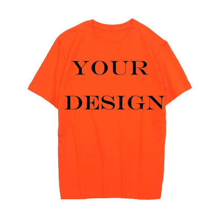 Unisex Cotton Tshirt Customized Printed Fashion T Shirt Harajuku Top DIY Your Like Photo or Logo T-shirt Fashion Custom Top