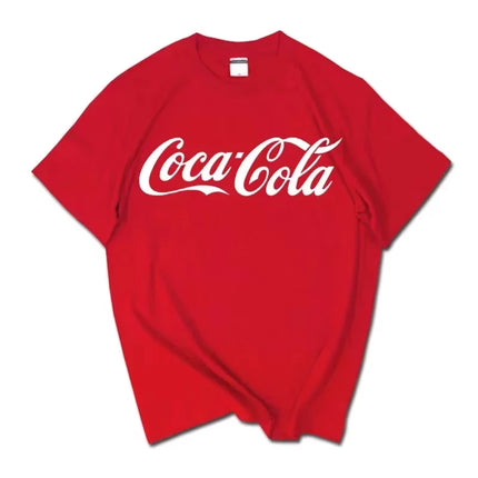 2026 Summer  New INS Pepsi Cola Sprite Coca-Cola Joint T-shirt Men Women Loose Cotton Couple Short Sleeve Tops T Shirts