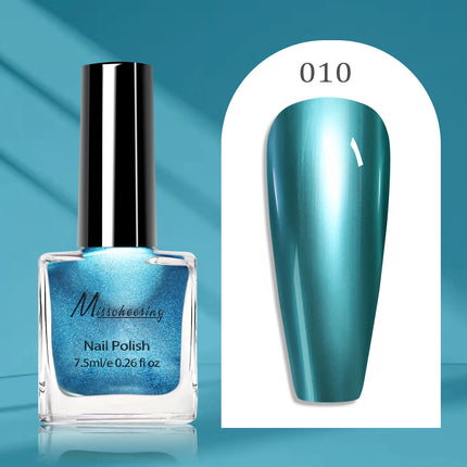12 colors 7.5ml metal mirror nail polish semi-permanent topcoat nail polish LED gel varnish suitable for girls diy nail charm