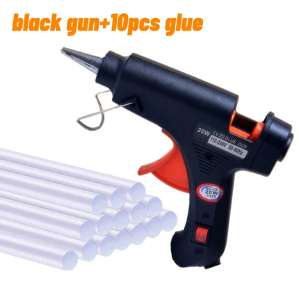 20W Hot Melt Glue Gun Car High Temperature Thermo Electric Tool Industrial Mini Guns With 7x150mm Glue Sticks Car Repair Tool