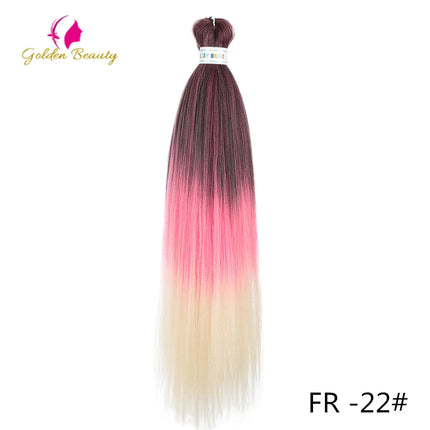 26"Corlorful Selling Jumbo Easy Braiding Hair Ombre Rainbow Braiding Cosplay Hair Synthetic Pre Stretched Hair Braids wigs