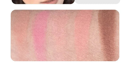 Monochrome Blusher Palette Matte Warm Brown Red Cheek Tint Face Contouring Waterproof Cosmetics Rouge Powder Soft Natural Makeup