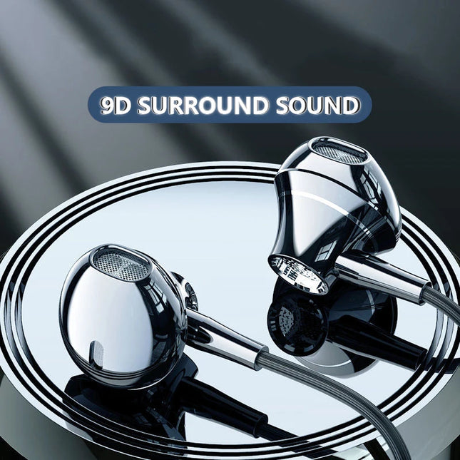 Type-C In-Ear Wired Karaoke Headphones 3.5mm Stereo Music Earbud Handfree Headset Earphones with Mic