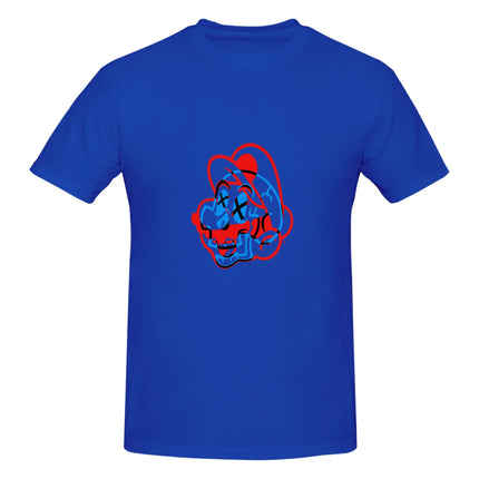 Funny Skull Mario  Men's Printed T-Shirt Unisex T shirtTshirt