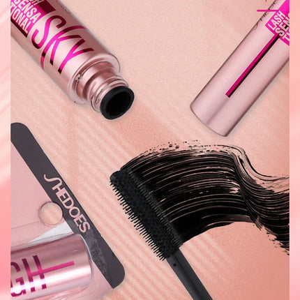 Mascara Long Lasting Waterproof Lengthens Eyelashes Extension Black Lengthening 4D Silk Fiber Cosmetics Eye Lashes Brush Tool
