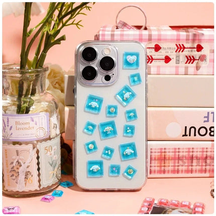 Kawaii Sanrio Hello Kitty 3D Solid Stickers Creative Cartoon Kuromi Diy Diamond Stickers Mobile Phone Decoration Children's Toys