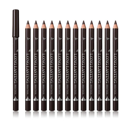 6/12Pcs Eye Brow Pencil Waterproof Professional Women Eye Makeup Pen Easy Color Natural Black Cosmetic Beauty Eyebrow Tool